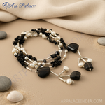 Load image into Gallery viewer, Black Onyx & Pearl Necklace | Sterling Silver | Women's Jewelry