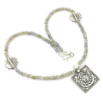 Load image into Gallery viewer, 925 Silver Labradorite Beaded Necklace for Women | Daily Wear