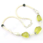 Load image into Gallery viewer, Gemstone Bead Necklace | Women's Lime Green Stone Jewelry