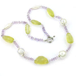 Load image into Gallery viewer, Amethyst & Lemon Quartz Necklace | Women's Gemstone Jewelry