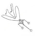 Load image into Gallery viewer, Silver Geometric Pendant Necklace with Crystals | For Women