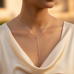 Load image into Gallery viewer, Silver Y-Necklace for Women | Dainty Chain Necklace Gift