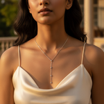 将图像加载到图库查看器中, Silver Y-Necklace for Women | Dainty Chain Necklace Gift