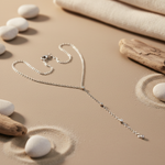 将图像加载到图库查看器中, Silver Y-Necklace for Women | Dainty Chain Necklace Gift
