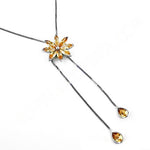 Load image into Gallery viewer, Citrine Flower Pendant Necklace | 925 Silver | Women's Jewelry