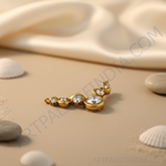 将图像加载到图库查看器中, 女士黄金立方氧化锆吊坠 | 时尚首饰