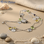 Load image into Gallery viewer, Silver Gemstone Necklace for Women | Daily Wear Jewelry
