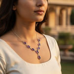 Load image into Gallery viewer, 925 Silver Amethyst Teardrop Necklace for Women | Gift Jewelry