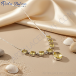 Load image into Gallery viewer, 925 Silver Citrine Necklace for Women | Gemstone Jewelry Gift