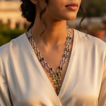 Load image into Gallery viewer, 925 Silver Multi-Gemstone Beaded Necklace | Women's Jewelry