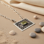 Load image into Gallery viewer, 925 Silver Citrine Pendant Necklace for Women | Gemstone Jewelry