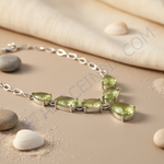 Load image into Gallery viewer, Silver Green Peridot Necklace | Women's Gemstone Jewelry