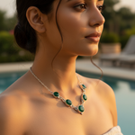 Load image into Gallery viewer, 925 Silver Green Onyx Necklace for Women | Gemstone Jewelry