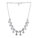 将图像加载到图库查看器中, 925 Silver Amethyst Necklace for Women | Teardrop Gemstone Jewelry