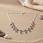 将图像加载到图库查看器中, 925 Silver Amethyst Necklace for Women | Teardrop Gemstone Jewelry