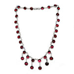 将图像加载到图库查看器中, 925 Silver Garnet Gemstone Necklace for Women | Statement Jewelry