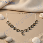 Load image into Gallery viewer, 925 Silver Smoky Quartz Necklace for Women | Gemstone Jewelry