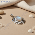 Load image into Gallery viewer, 925 Sterling Silver Moonstone Pendant for Women | Gift Jewelry
