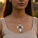 Load image into Gallery viewer, 925 Silver Amethyst Cross Pendant for Women | Gemstone Jewelry