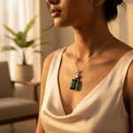 Load image into Gallery viewer, 925 Silver Green Onyx Pendant for Women | Gemstone Jewelry