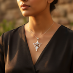 Load image into Gallery viewer, 925 Silver Celtic Knot Garnet Pendant | Women's Gift Jewelry