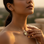 Load image into Gallery viewer, 925 Silver Citrine Pendant | Emerald Cut Gemstone | For Women