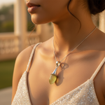 Load image into Gallery viewer, 925 Silver Green Gemstone Pendant for Women | Elegant Jewelry