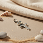 Load image into Gallery viewer, 925 Silver Ankh Pendant Necklace for Women | Moonstone Jewelry