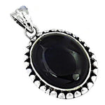 Load image into Gallery viewer, 925 Silver Black Onyx Pendant for Women | Gemstone Jewelry