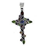 Load image into Gallery viewer, 925 Silver Multi-Gemstone Cross Pendant | Women's Fashion Jewelry