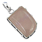 Load image into Gallery viewer, 925 Silver Rose Quartz Pendant for Women | Gemstone Jewelry