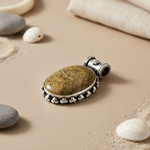 将图像加载到图库查看器中, 925 Silver Jasper Stone Pendant for Women | Gemstone Jewelry