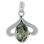 Load image into Gallery viewer, 925 Silver Green Amethyst Pendant for Women | Gemstone Jewelry