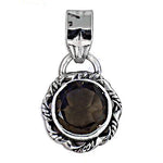 Load image into Gallery viewer, 925 Silver Smoky Quartz Pendant for Women | Gemstone Jewelry