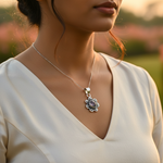 Load image into Gallery viewer, 925 Silver Amethyst Flower Pendant for Women | Gemstone Jewelry