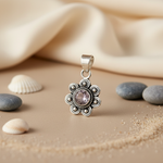 Load image into Gallery viewer, 925 Silver Amethyst Flower Pendant for Women | Gemstone Jewelry