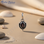 Load image into Gallery viewer, 925 Silver Onyx Gemstone Pendant for Women | Daily Wear Jewelry
