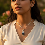 Load image into Gallery viewer, 925 Silver Black Onyx Pendant for Women | Gemstone Jewelry Gift