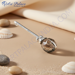 Load image into Gallery viewer, Colgante de escoba de bruja de cristal | Plata de ley | Regalo