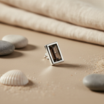 将图像加载到图库查看器中, Silver Ring with Smoky Quartz Stone for Women | Daily Wear