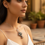 Load image into Gallery viewer, Colgante de cuarzo ahumado en plata 925 para mujer | Joyería con piedras preciosas