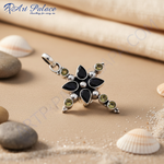 Load image into Gallery viewer, 925 Silver Onyx & Citrine Pendant for Women | Gemstone Jewelry