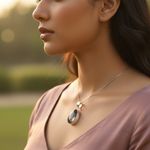 Load image into Gallery viewer, 925 Silver Blue Sapphire Pendant for Women | Gemstone Jewelry