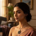 Load image into Gallery viewer, Colgante de cuarzo ahumado en plata 925 para mujer | Joyería con piedras preciosas