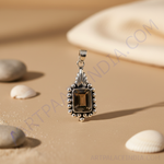 Load image into Gallery viewer, Colgante de cuarzo ahumado en plata 925 para mujer | Joyería con piedras preciosas