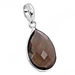 Load image into Gallery viewer, Smoky Quartz Teardrop Pendant Necklace | 925 Sterling Silver | Gift
