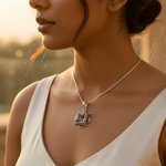 Load image into Gallery viewer, 925 Silver Amethyst Pendant for Women | Gemstone Jewelry Gift