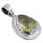 Load image into Gallery viewer, 925 Silver Citrine Teardrop Pendant for Women | Gemstone Jewelry