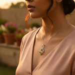 将图像加载到图库查看器中, 925 Silver Peridot Pendant for Women | Gemstone Jewelry