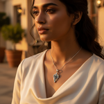 Load image into Gallery viewer, 925 Silver Black Stone Pendant for Women | Daily Wear Gift